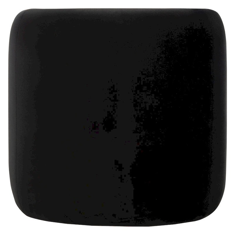 Modern Curved Velvet Ottoman for Contemporary Interiors, Plush Minimalist Accent Piece