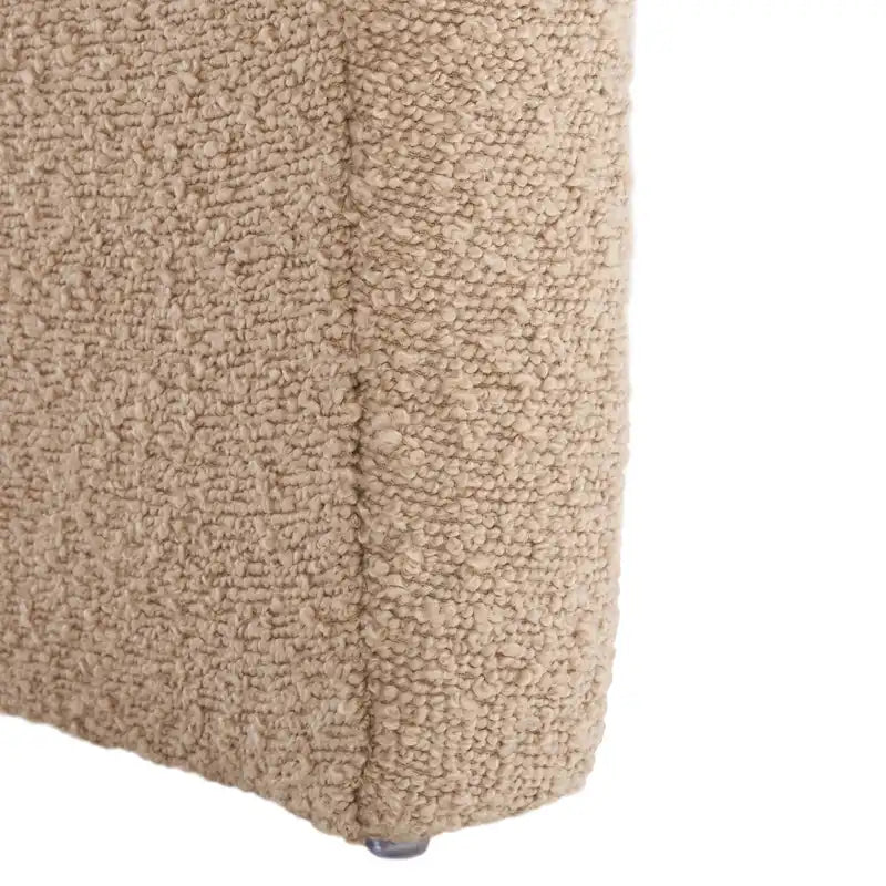 Modern Curved Velvet Ottoman for Contemporary Interiors, Plush Minimalist Accent Piece