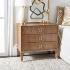 Contemporary 3-Drawer Nightstand with Chic Hardware and Timeless Finish