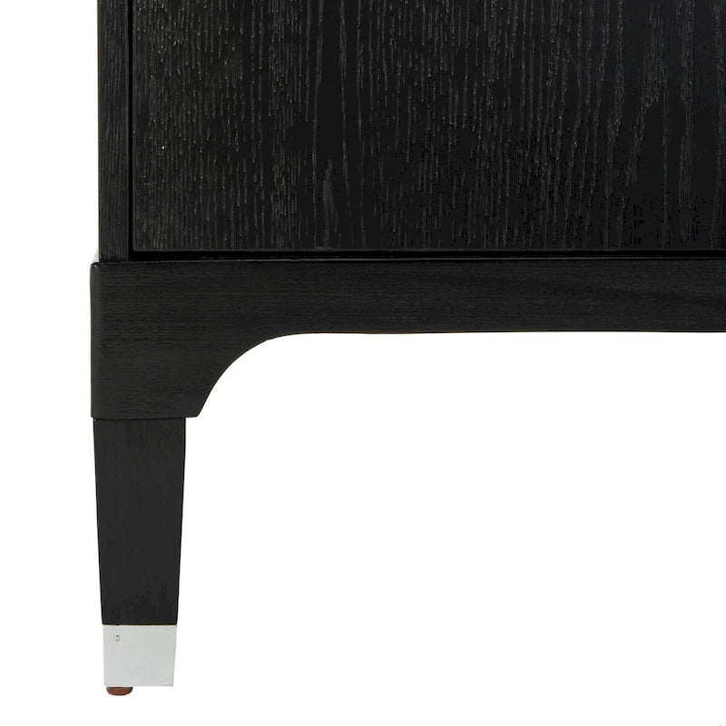 Contemporary 3-Drawer Nightstand with Chic Hardware and Timeless Finish