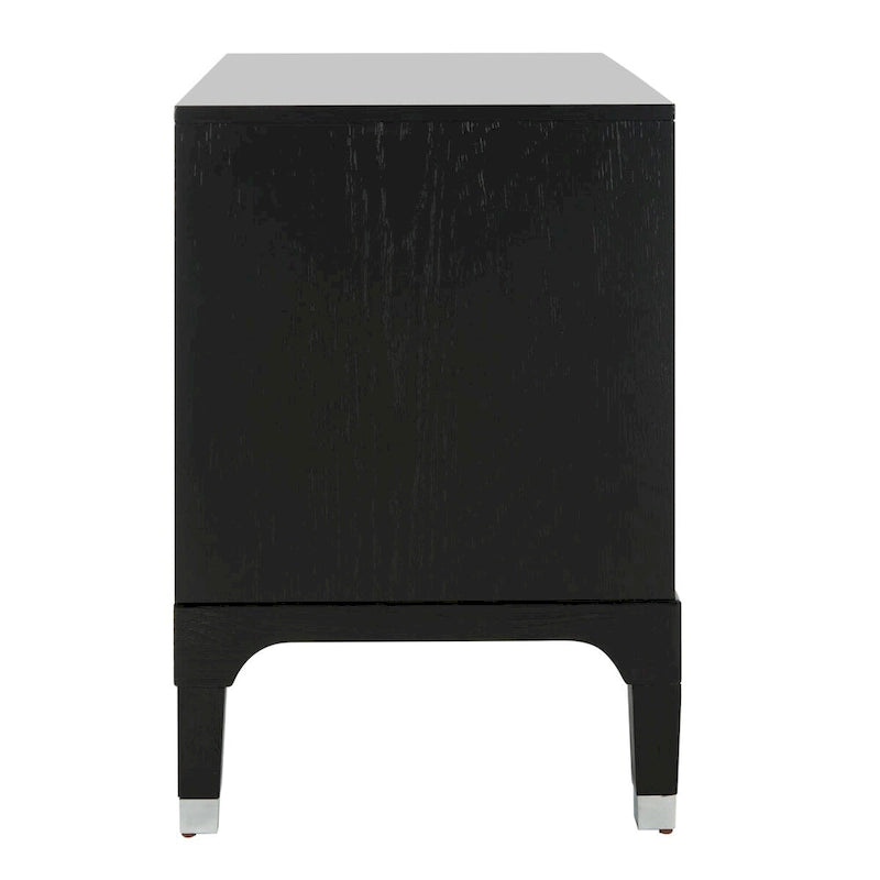 Contemporary 3-Drawer Nightstand with Chic Hardware and Timeless Finish