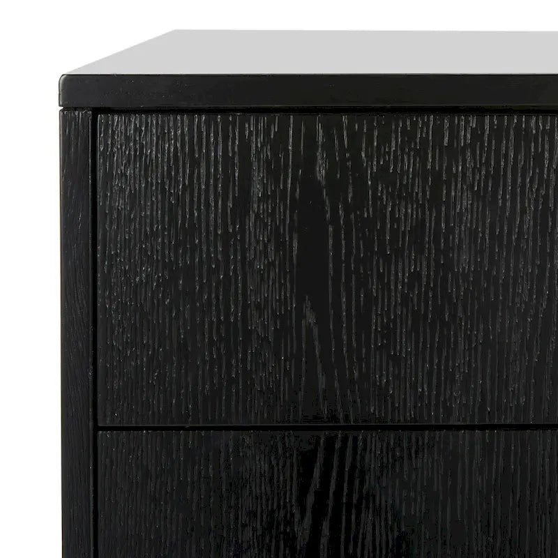 Contemporary 3-Drawer Nightstand with Chic Hardware and Timeless Finish