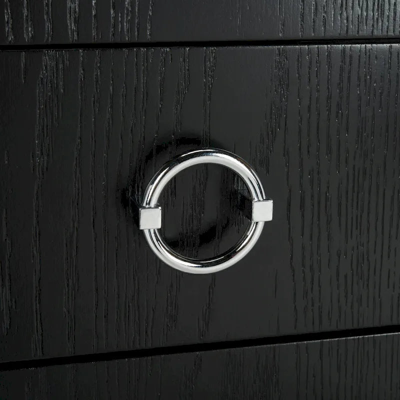 Contemporary 3-Drawer Nightstand with Chic Hardware and Timeless Finish