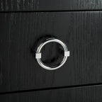 Contemporary 3-Drawer Nightstand with Chic Hardware and Timeless Finish