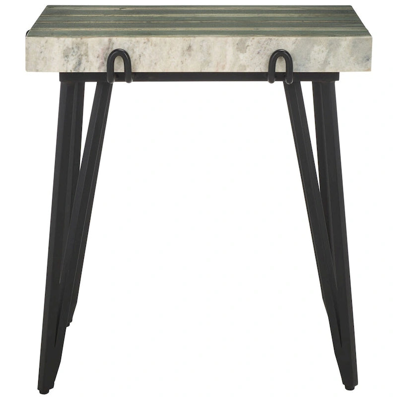 Marble Top Side Table (Fully Assembled) - 19.5 In. W x 13.5 In. D x 20.5 In. H - 20Wx14Dx21H