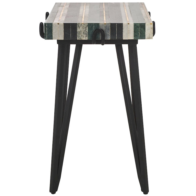 Marble Top Side Table (Fully Assembled) - 19.5 In. W x 13.5 In. D x 20.5 In. H - 20Wx14Dx21H