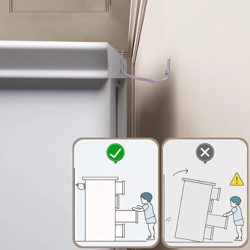 55-Inch Modern Farmhouse 7-Drawer Dresser, White MDF & Rubberwood, Anti-Tip Design, Silent Slides