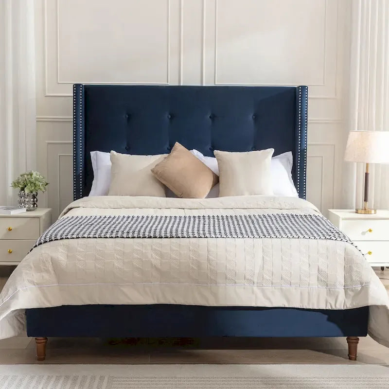 54 High Headboard Peyton Upholstered King Bed