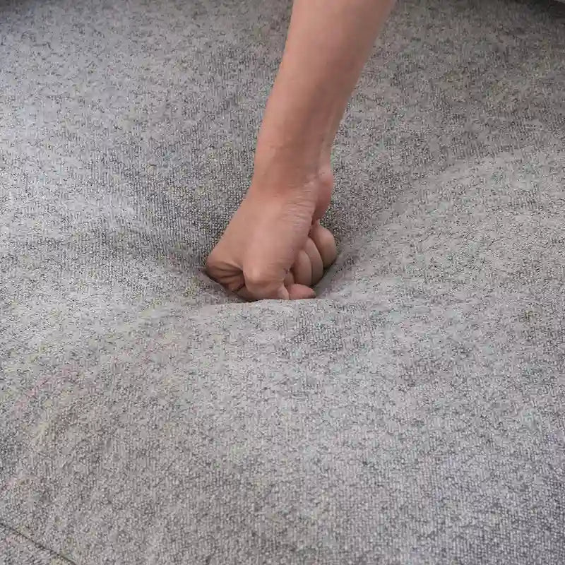 Modular Linen Sectional Sofa, L-Shape with Removable Covers & Down Cushions, Seats 5, 330 lbs Capacity