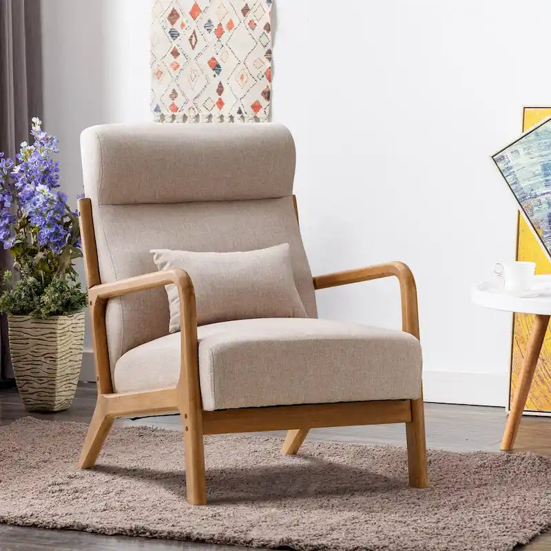 Linen uphoLstered Casual Chair