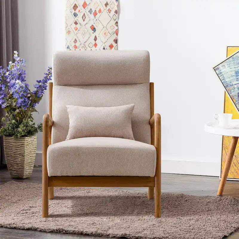 Linen uphoLstered Casual Chair