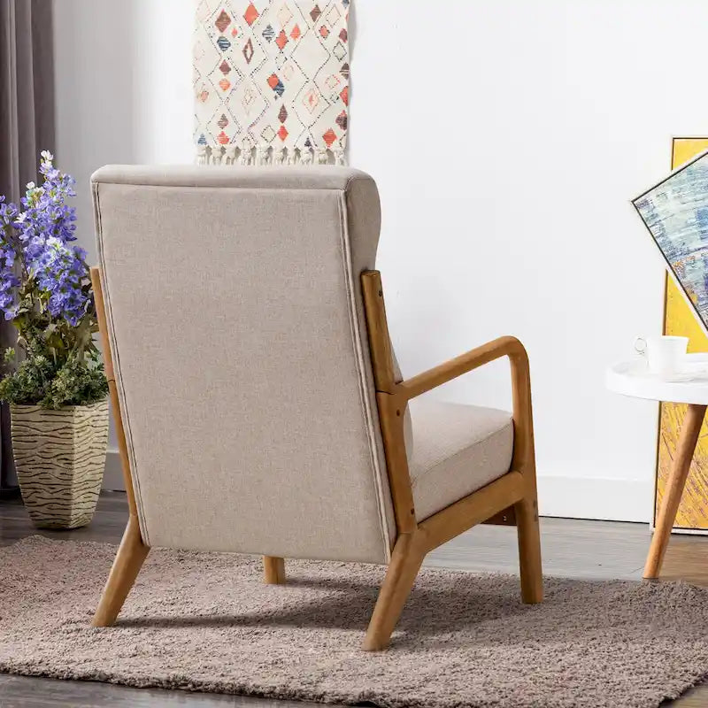 Linen uphoLstered Casual Chair