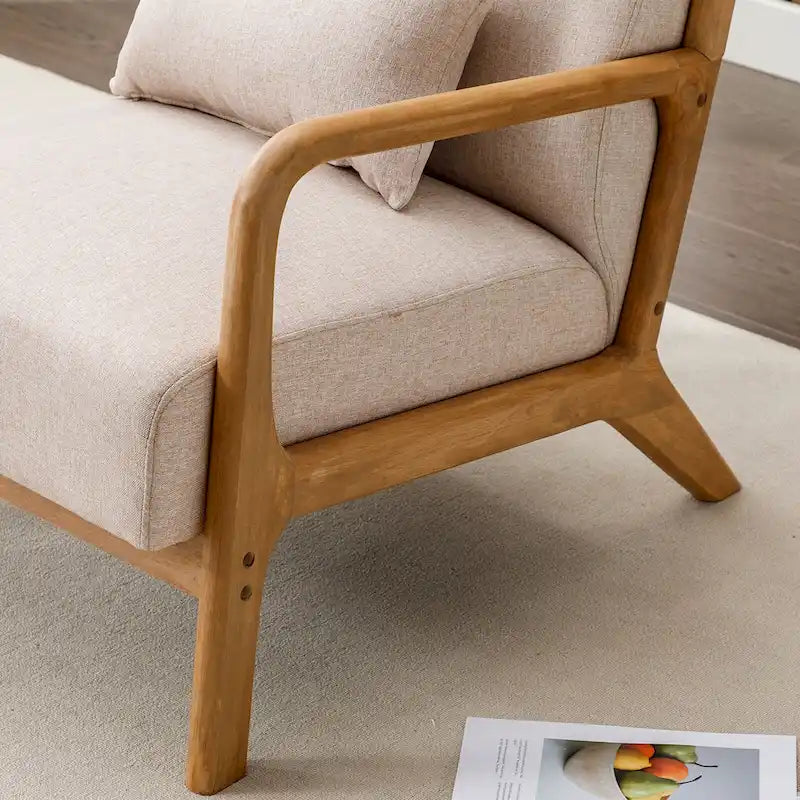 Linen uphoLstered Casual Chair