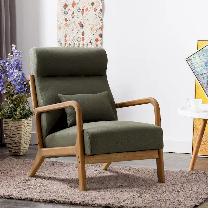 Linen uphoLstered Casual Chair