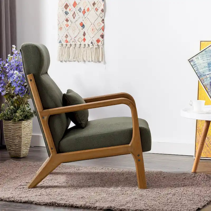 Linen uphoLstered Casual Chair