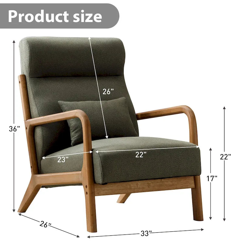 Linen uphoLstered Casual Chair