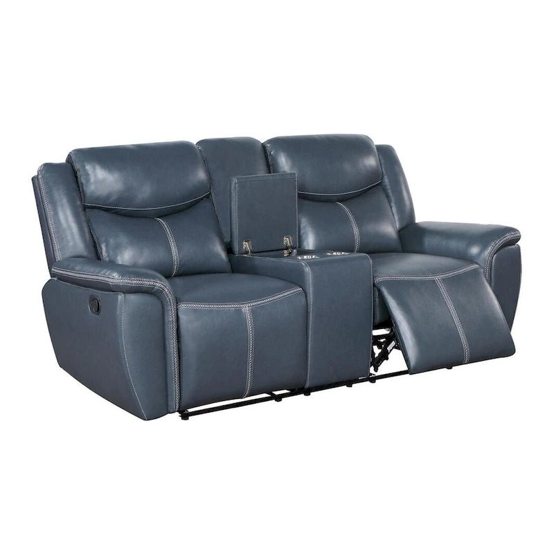 Tiltable two-seater sofa, modern minimalist living room recliner.