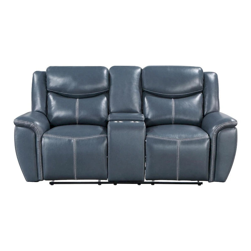 Tiltable two-seater sofa, modern minimalist living room recliner.