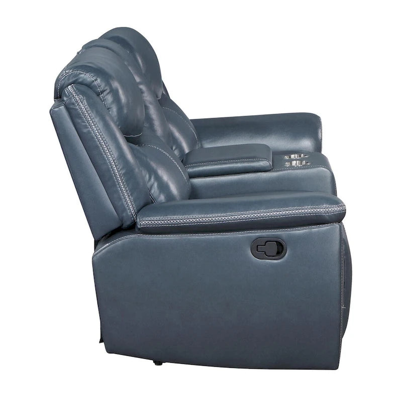 Tiltable two-seater sofa, modern minimalist living room recliner.