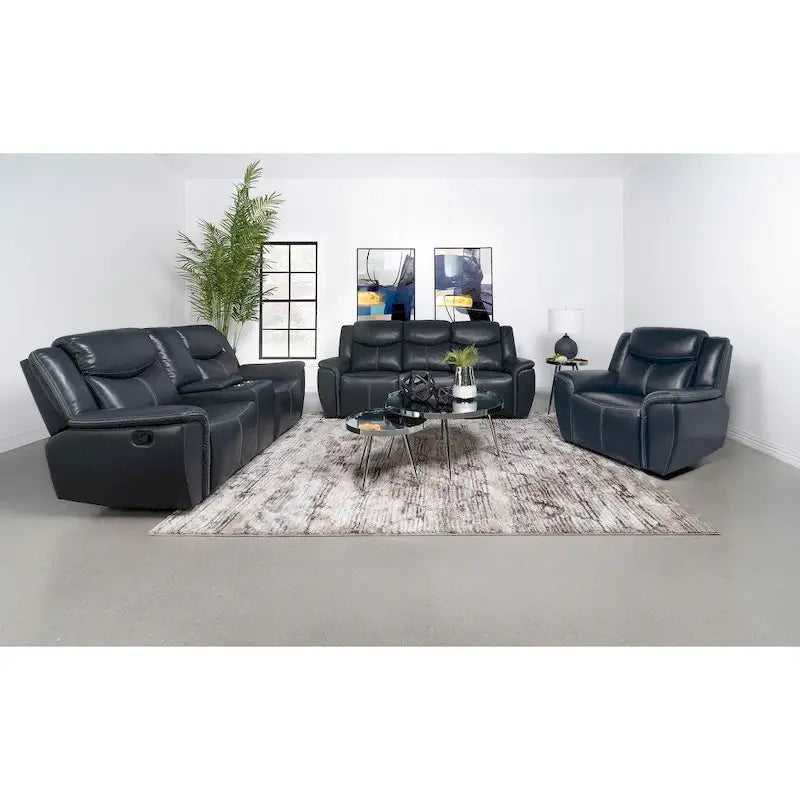 Tiltable two-seater sofa, modern minimalist living room recliner.