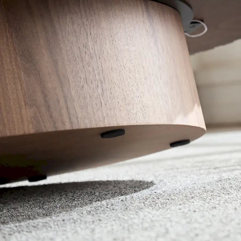 Compact 43.31" Coffee Table with Sturdy MDF Pedestal Base, Modern Design for Living Room & Bedroom