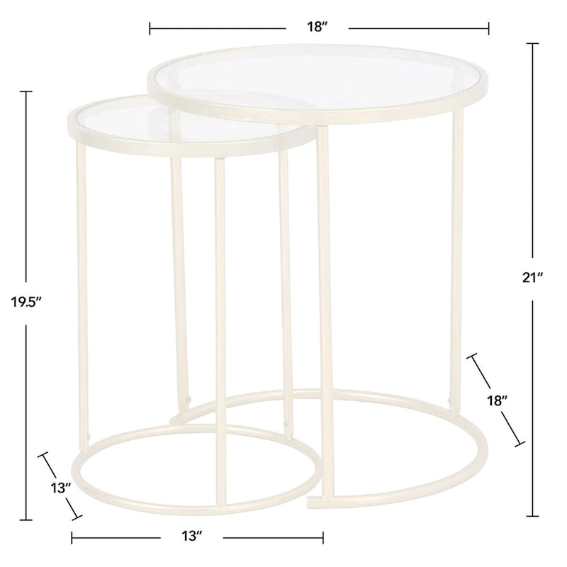 This set of two gold nesting side tables will add sophistication and charm to your room.