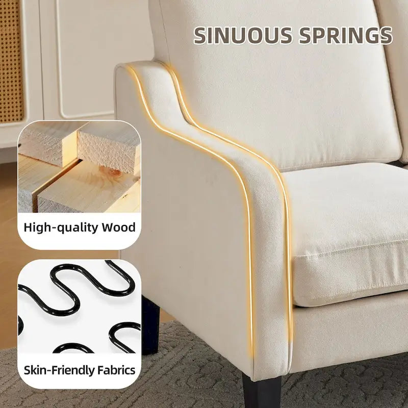 Modern 3-Seater Sofa with 115° Recline, Removable Washable Covers & 700 lb Weight Capacity