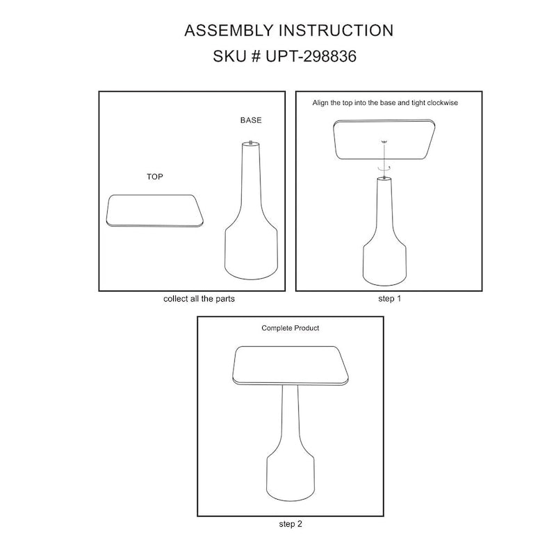 18 Inch Side End Table, Decorative Fluted Base, Square Top, Antique Brass Finish