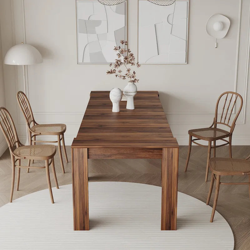 Modular Extendable Console Table, Expands from 20" to 118" with 5 Panels, Modern Space-Saving Design