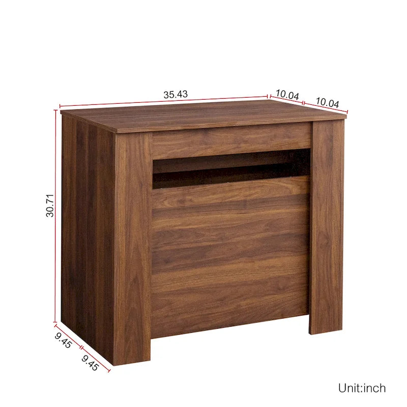 Modular Extendable Console Table, Expands from 20" to 118" with 5 Panels, Modern Space-Saving Design