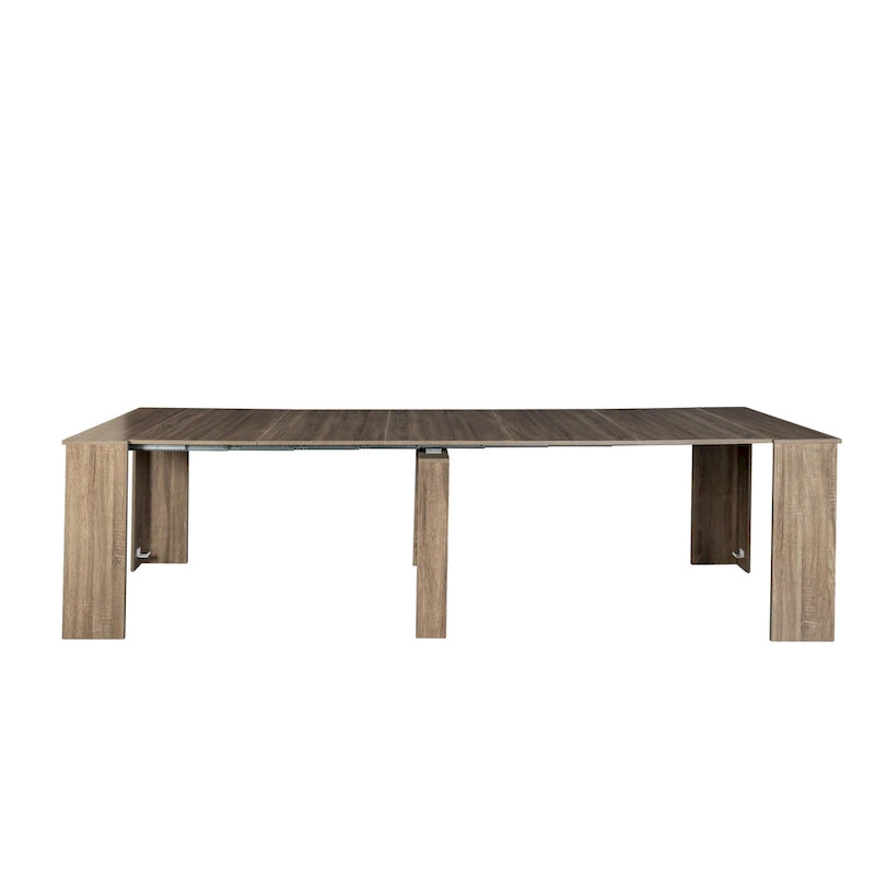 Modular Extendable Console Table, Expands from 20" to 118" with 5 Panels, Modern Space-Saving Design