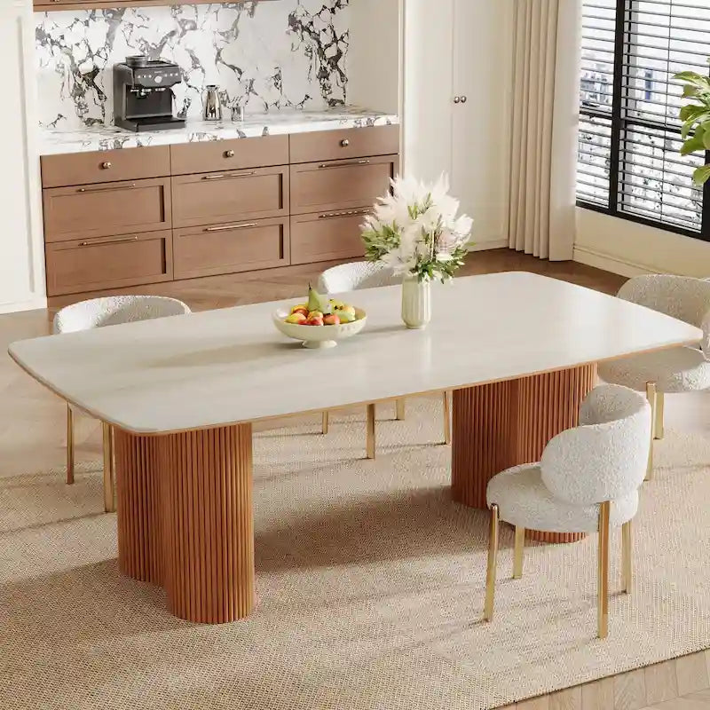 Double-layered dining table