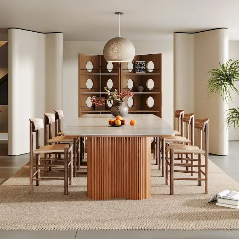 Double-layered dining table