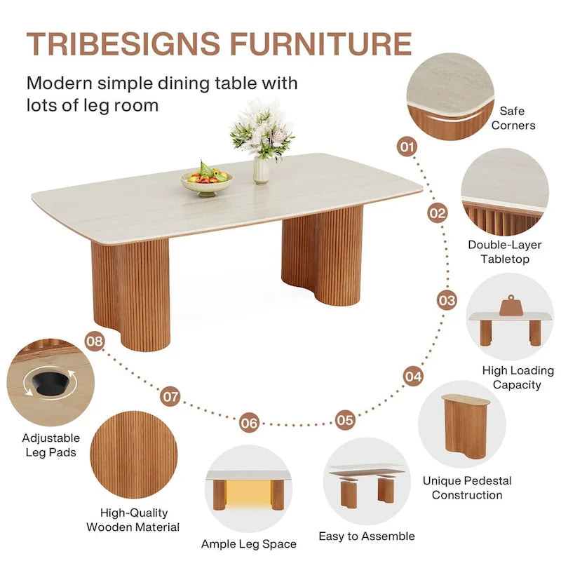 Double-layered dining table