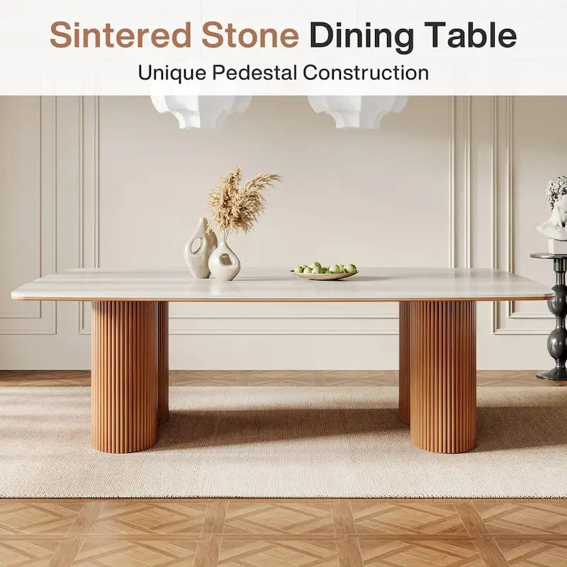 Double-layered dining table