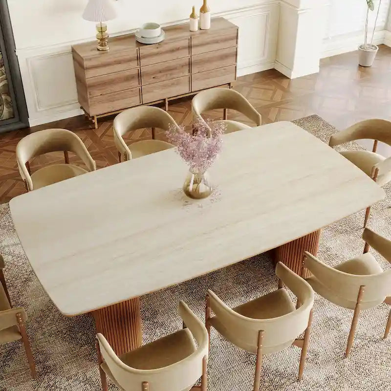 Double-layered dining table