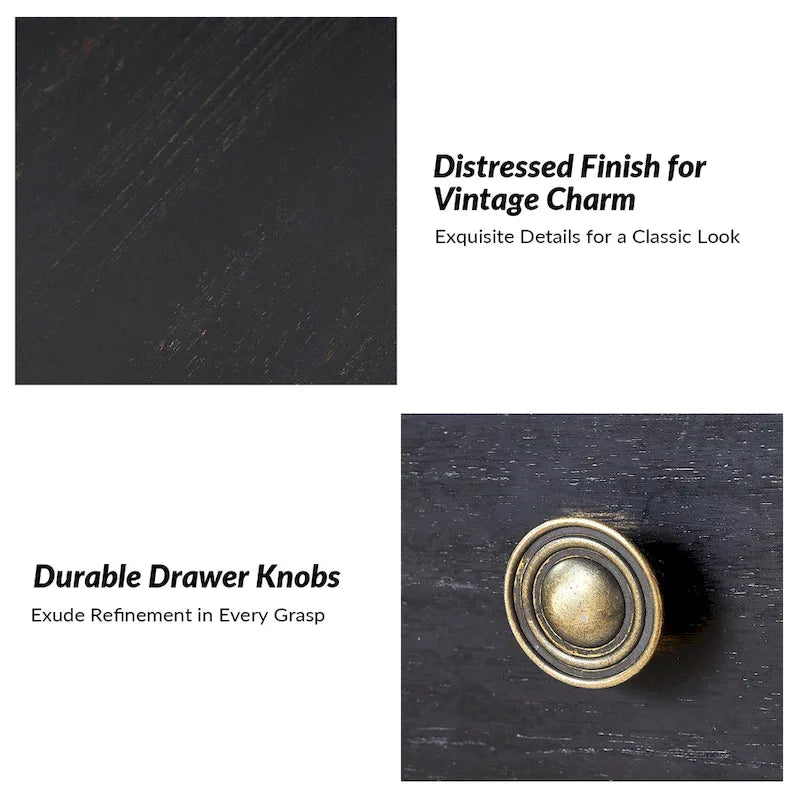 Solid Wood Extendable End Table with Built-in Charging Station & Slide-Out Tray, Farmhouse Style, 20"x24"