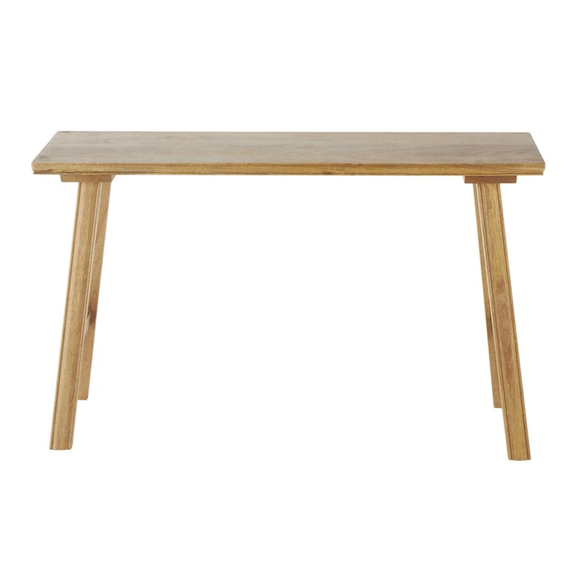 Handmade Solid Mango Wood Entryway Bench, Farmhouse Rustic Style, Fully Assembled, 250lb Capacity