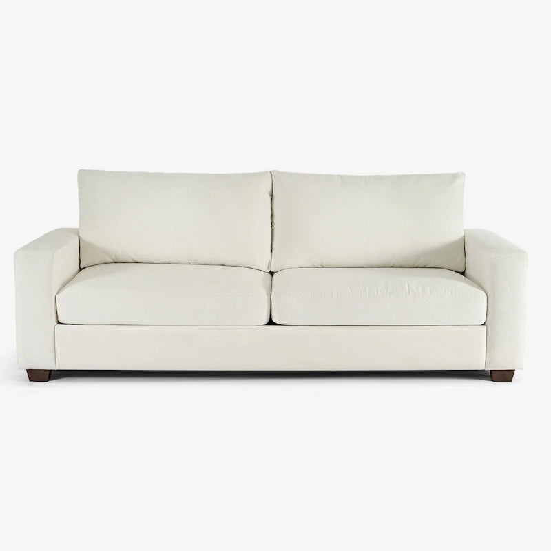 86.6" Wide 3-Seater Chenille Sofa, Supports 900 lbs, Removable Covers, 350GSM Fabric, Includes Pillows