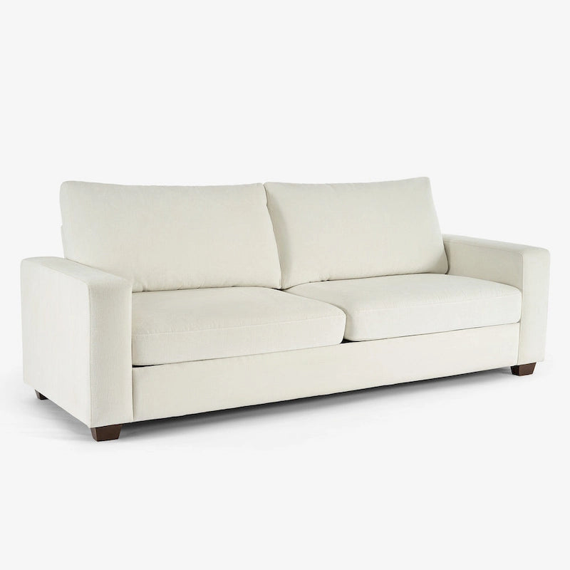 86.6" Wide 3-Seater Chenille Sofa, Supports 900 lbs, Removable Covers, 350GSM Fabric, Includes Pillows