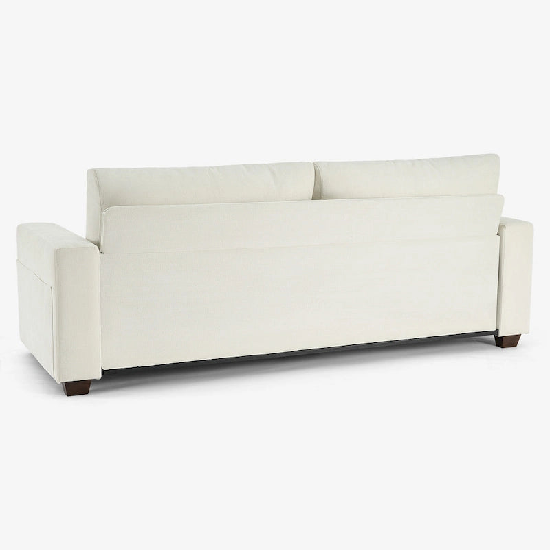 86.6" Wide 3-Seater Chenille Sofa, Supports 900 lbs, Removable Covers, 350GSM Fabric, Includes Pillows